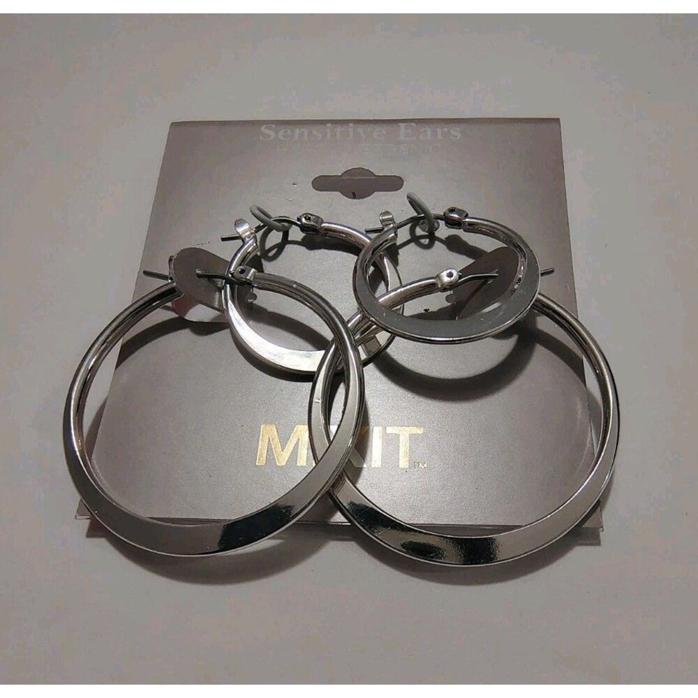 Mixit Earrings, 4 Hoops Silver, Brand new Sensitive Ears